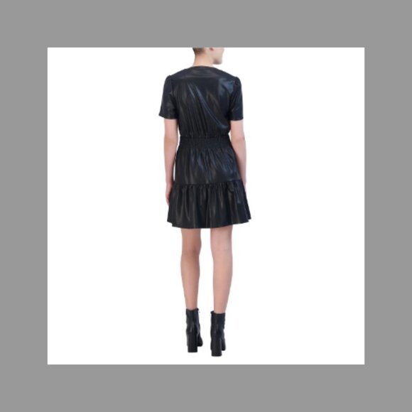 Vigoss Ladies' Faux Leather Dress Black - Picture 3 of 5